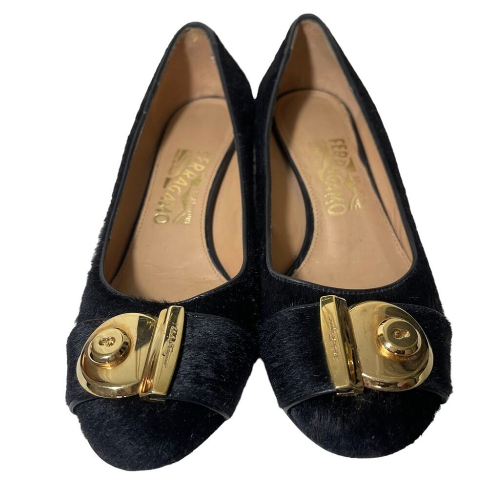 salvatore ferragamo lady's Shoes Pony Hairs Size:6 B